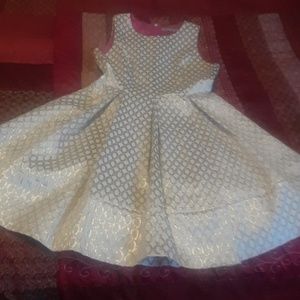 NWOT "Eliza J."  Pleated  Metallic Dress. Size 6